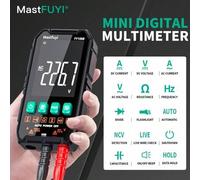 Shein FY106A Multímetro digital compacto portátil de alta precisión y totalmente automático profesional para mantenimiento eléctrico, mide voltaje, corrient