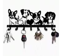 Shein Gancho de pared metálico con forma de corazón lindo para perro, decoración creativa para colgar ropa, abrigos, sombreros, mochilas, solución de almace