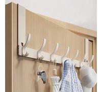 Shein Gancho para puerta resistente, estante para puerta adecuado para abrigos, batas de baño, sombreros, ropa, toallas, almacenamiento de baño, toallero si