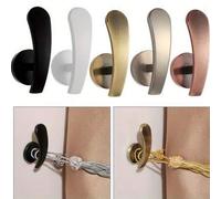 Shein Ganchos decorativos de metal para cortinas, ganchos de sujeción de cortinas montados en la pared con tornillos, decoración del hogar en dorado/platead