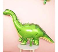 Shein Globo de dinosaurio verde gigante de lámina para fiesta de cumpleaños, decoración de fiesta con temática de la selva