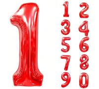 Shein Globo grande de números de 40 pulgadas, globo grande de números de lámina de aluminio mylar para suministros y decoraciones de fiesta de cumpleaños, N