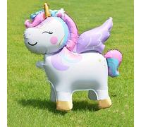 Shein Globos de aluminio con acabado mate de unicornio, juguetes para niños, decoraciones para fiestas de cumpleaños y festivales, actividades al aire libre
