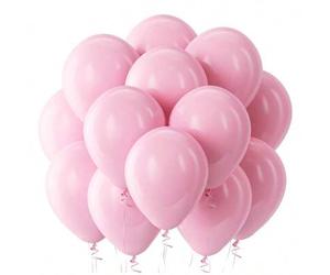 Shein Globos de látex de color rosa claro - 5/10/12/18 pulgadas, 10/30/50/70/90 piezas de globos redondos de helio, rosa claro, adecuados para el Día de San