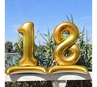 Shein Globos Gigantes de Números Arcoíris de 152.4cm 0-9 - Colores Suaves & Vibrantes - Adecuados para Decoración de Fiestas de Cumpleaños, Bodas, Aniversar