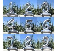 Shein Globos Gigantes de Números Arcoíris de 152.4cm 0-9 - Colores Suaves & Vibrantes - Adecuados para Decoración de Fiestas de Cumpleaños, Boda, Aniversari