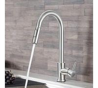 Shein Grifo de cocina con rociador extraíble giratorio de 360°, grifo de cocina de un solo orificio y una sola manija.
