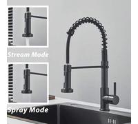 Shein Grifo para fregadero de cocina con rociador extraíble giratorio de 360°, grifo de cocina de un solo orificio y una sola manija.