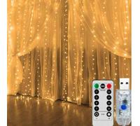 Shein Guirnalda de luces LED con flores, 8 modos, con control remoto USB, adecuado para bodas, Navidad, hogar, decoración festiva