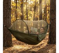 Shein Hamaca con mosquitera de apertura automática y rápida, para camping al aire libre. Silla colgante de nailon antivuelco de 260x140cm
