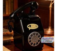 Shein Hucha con forma de teléfono retro de gran capacidad, hucha creativa con diseño antiguo, de plástico, regalo para festivales o cumpleaños, regalos de g
