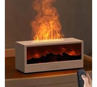 Shein Humidificador de chimenea con difusor de aromas, alimentado por USB - Luces de cambio de color, temporizador ajustable, apagado automático cuando se a