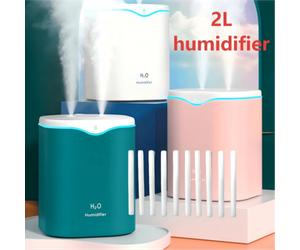 Shein Humidificador de gran capacidad de 2000ml con doble niebla, difusor de fragancia para el hogar, combinación de 10 cartuchos de filtro, diseño de boqui