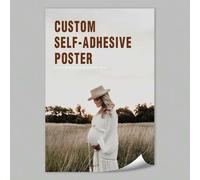 Shein Impresiones de pósteres personalizados autoadhesivos, arte de pared de vinilo impermeable, portadas de álbumes musicales, fotos familiares, pegatinas