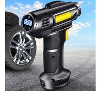 Shein Inflador de neumáticos inalámbrico, compresor de aire portátil eléctrico para coche, motocicleta y bicicleta, con manómetro y luz