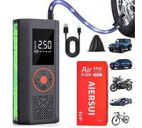 Shein Inflador de neumáticos para coches compresor de aire portátil multifuncional con manómetro digital y banco de energía - Accesorios para automóviles. B