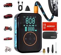 Shein Inflador de neumáticos portátil - Compresor de aire rápido apto para neumáticos de automóvil, con manómetro digital/luz LED. Inflador de neumáticos po