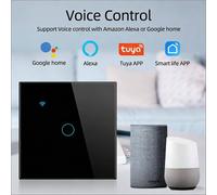 Shein Interruptor inteligente WiFi UE - Versión con cable neutro y sin cable neutro - Interruptor de luz táctil 400W 1/2/3/4 Gang AC 220-240V - Funciona con