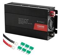 Shein Inversor, 1500-5000 W DC 12 V AC 230 V Inversor con pantalla LCD Tomas de CA Puertos USB Puerto tipo C Fusibles de repuesto para pequeños electrodomés