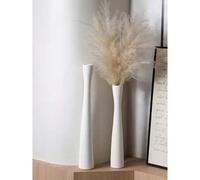 Shein Jarrón de cerámica blanca AETVRNI, de aproximadamente 50,8 cm de altura, jarrón de pie moderno y minimalista, estrecho, adecuado para ramas y flores s