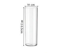 Shein Jarrón de flores de plástico transparente, cubo de flores de imitación de vidrio de alta transparencia, cubo de remojo de flores de floristería, jarró