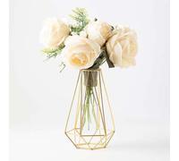 Shein Jarrón de flores hidropónico de estilo minimalista moderno de hierro para decoración del hogar, sala de estar, gabinete de TV, mesa de comedor, escrit