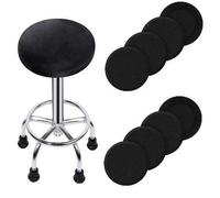 Shein Juego de 1/4/6 piezas de fundas impermeables para taburetes de bar redondos, funda de taburete de bar redondo con cojín de asiento elástico, 4 piezas