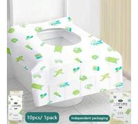 Shein Juego de 10/20/30/40/50 piezas de cubiertas desechables para asiento de inodoro, adecuadas tanto para niños como para adultos, con mayor impermeabilid