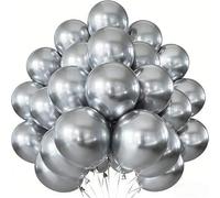 Shein Juego de 10/30/50/100 piezas de globos negros, textura mate premium, adecuado para decoración de fiesta de cumpleaños, boda, Día de San Valentín, aniv