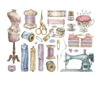 Shein Juego De 10 Pegatinas De Costura Antiguas Para Álbumes De Recortes, Diarios, Planificadores, Álbumes, Revistas, Elaboración De Tarjetas De Bricolaje,