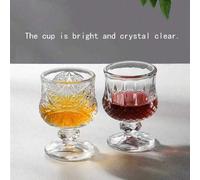 Shein Juego de 12/6/4/2/1 pieza Vaso de chupito de cristal transparente con diseño de diamantes o mariposa de 50 ml con tallo alto, diseño de tallo alto que