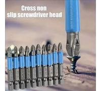 Shein Juego de 12 piezas de puntas de destornillador magnéticas, puntas de taladro PH/PZ de cabeza cruzada antideslizantes, vástago hexagonal de 1/4" univer