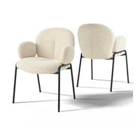 Shein Juego de 2/4/6 Sillas de Comedor Modernas Estilo Nórdico, Butaca para Tocador y Oficina, Asiento Ergonómico para Cocina, Salón y Dormitorio, Tela text