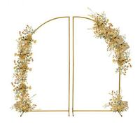 Shein Juego de 2 arcos de boda de hierro, soportes de arco de metal robustos para fondo de fotos, elegantes arcos redondos para ceremonias de boda y fiestas