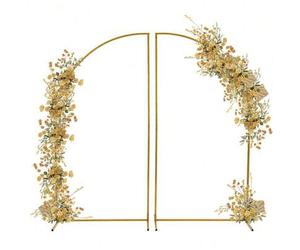 Shein Juego de 2 arcos de boda de hierro, soportes de arco de metal robustos para fondo de fotos, elegantes arcos redondos para ceremonias de boda y fiestas