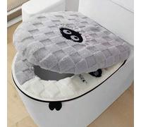 Shein Juego de 2 piezas de cubiertas de asiento de inodoro cálidas y de colores múltiples. Incluye el aro del asiento y la cubierta del asiento del inodoro.