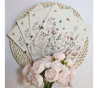 Shein Juego de 20 piezas/40 piezas/60 piezas Servilletas de papel desechables con impresión de flores para cóctel, servilletas de papel con flores, girasole