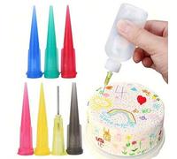 Shein Juego de 24/16/8 piezas de botellas de plástico exprimibles con múltiples boquillas - Multiusos, adecuado para decoración de pasteles, horneado de pos