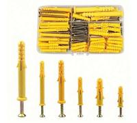 Shein Juego de 270/200/88 piezas de pernos de expansión y tornillos - Juego de anclajes de expansión de plástico de alta resistencia, adecuado para instalar