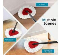 Shein Juego de 3/2/1 piezas de cabezales de fregona de microfibra para limpieza profunda para fregona giratoria Ocedar - Superabsorbente, recambios lavables