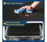 Shein Juego de 3/2/1 piezas de forros para horno, alfombrillas protectoras antiadherentes y resistentes al calor para la parte inferior del horno/estufa, pa