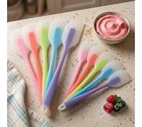 Shein Juego de 3 espátulas de silicona, espátula flexible resistente al calor, núcleo de acero inoxidable, utensilios de cocina con mango premium, sin costu