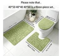 Shein Juego de 3 piezas de alfombras de baño antideslizantes y absorbentes con diseño de piedra y concha: 1 pieza de 40*60cm, 1 pieza de 50*80cm, 1 pieza de