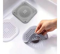 Shein Juego de 3 piezas de colador de silicona para desagüe, filtro de desagüe de plástico para fregadero y bañera con atrapa pelo, tapón y obturador, acces