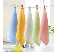 Shein Juego de 3 toallas de mano pequeñas de fibra de bambú, pañuelos absorbentes, toallas faciales y toallas para la saliva para decoración del baño en el