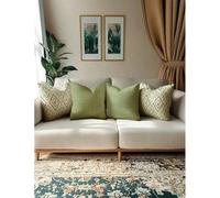 Shein Juego de 4 fundas de almohada de estilo bohemio para sofá o cama, con diseño suave e impreso, funda de cojín decorativo de 45x45cm, sin almohada inter