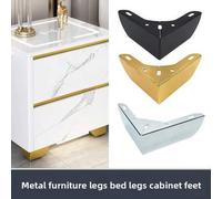 Shein Juego de 4 patas de mueble de metal elegantes - Súper resistentes, aptas para hardware de muebles DIY/reemplazo de patas, gabinetes, sofás, muebles mi