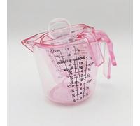 Shein Juego de 4 tazas de medir para hornear en color rosa que incluye 3 tazas de medir de 150ml/300ml/600ml y 1 cuchara de medir de 20ml. Utensilios de coc