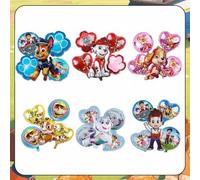 Shein Juego de 5 globos de papel de aluminio con temática de Paw Patrol (personajes Sky/Chase) para decoración de escena de cumpleaños, adecuado para sumini