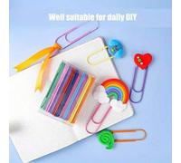 Shein Juego de 5 piezas/10 piezas de clips de papel grandes de 4 pulgadas con revestimiento de color - ideales para la organización de archivos en la oficin